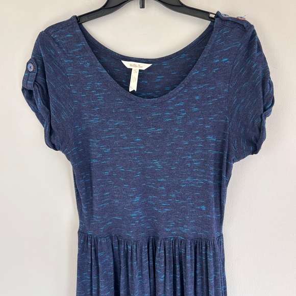 MATILDA JANE Deep Water Navy Scoop Neck Maxi Dress Cottage Modest Comfort Size L - Picture 4 of 15